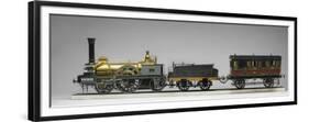 Maquette : Locomotive à vapeur-null-Framed Premium Giclee Print