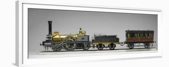 Maquette : Locomotive à vapeur-null-Framed Premium Giclee Print