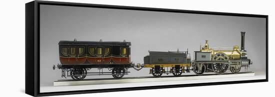 Maquette : Locomotive à vapeur-null-Framed Stretched Canvas