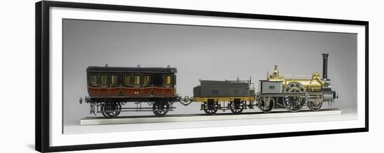 Maquette : Locomotive à vapeur-null-Framed Premium Giclee Print