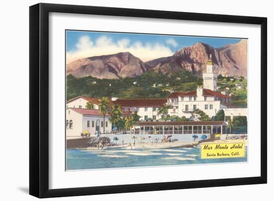 Mar Monte Hotel, Santa Barbara, California-null-Framed Art Print