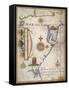 Mar Oceano, Portolan Atlas Illumination-Sebastiano Lopes-Framed Stretched Canvas