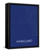 Maracaibo, Venezuela (Bolivarian Republic of) Blue Map-null-Framed Stretched Canvas