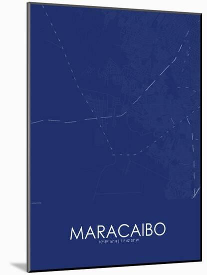 Maracaibo, Venezuela (Bolivarian Republic of) Blue Map-null-Mounted Poster