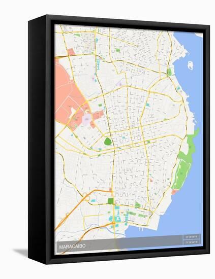 Maracaibo, Venezuela (Bolivarian Republic of) Map-null-Framed Stretched Canvas