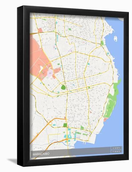 Maracaibo, Venezuela (Bolivarian Republic of) Map-null-Framed Poster