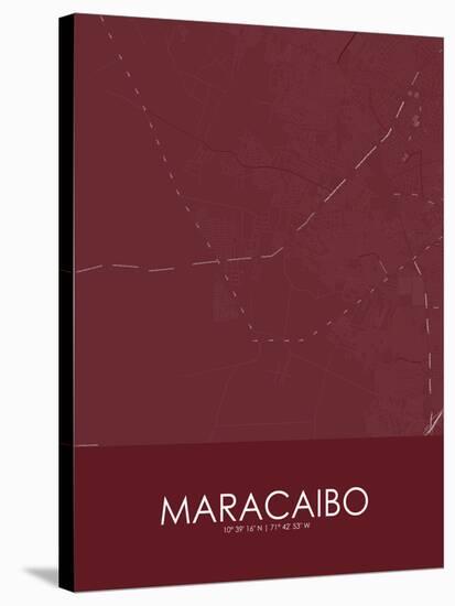 Maracaibo, Venezuela (Bolivarian Republic of) Red Map-null-Stretched Canvas