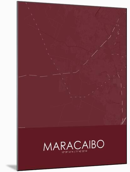 Maracaibo, Venezuela (Bolivarian Republic of) Red Map-null-Mounted Poster