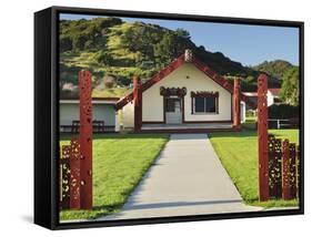 Marae, Torere, Bay of Plenty, North Island, New Zealand, Pacific-Jochen Schlenker-Framed Stretched Canvas