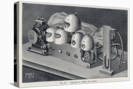 Marage's Machine to Simulate the Sounds and Mouth Shapes Created by Saying the Five Vowels-Poyet-Stretched Canvas