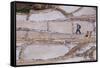 Maras Saltpan Salinas in the Sacred Valley of the Incas, near Cusco, Peru, South America-Julio Etchart-Framed Stretched Canvas