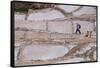 Maras Saltpan Salinas in the Sacred Valley of the Incas, near Cusco, Peru, South America-Julio Etchart-Framed Stretched Canvas