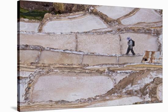 Maras Saltpan Salinas in the Sacred Valley of the Incas, near Cusco, Peru, South America-Julio Etchart-Stretched Canvas
