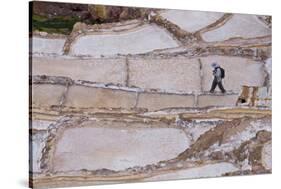 Maras Saltpan Salinas in the Sacred Valley of the Incas, near Cusco, Peru, South America-Julio Etchart-Stretched Canvas