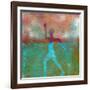 Marathon I Abstract-Ricki Mountain-Framed Art Print