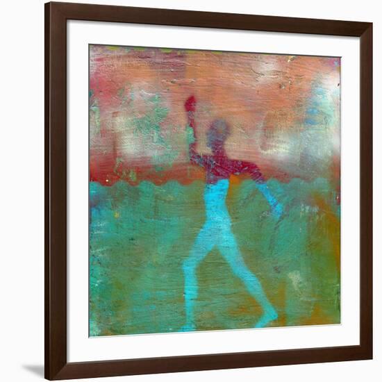 Marathon I Abstract-Ricki Mountain-Framed Art Print