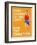 Marathon Push to the Limit Poster-patrimonio-Framed Art Print