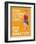 Marathon Push to the Limit Poster-patrimonio-Framed Art Print