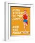 Marathon Push to the Limit Poster-patrimonio-Framed Art Print