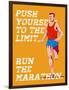 Marathon Push to the Limit Poster-patrimonio-Framed Art Print