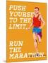 Marathon Push to the Limit Poster-patrimonio-Mounted Art Print