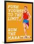 Marathon Push to the Limit Poster-patrimonio-Framed Art Print