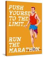 Marathon Push to the Limit Poster-patrimonio-Stretched Canvas