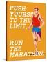 Marathon Push to the Limit Poster-patrimonio-Stretched Canvas