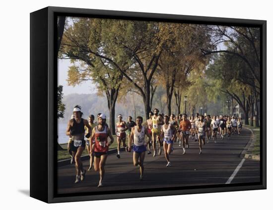 Marathon Race Minneapolis Minnesota, USA-null-Framed Stretched Canvas