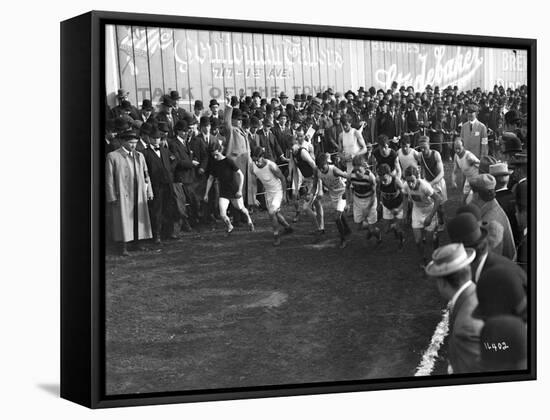 Marathon Race, Seattle (Undated)-Ashael Curtis-Framed Stretched Canvas