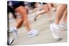 Marathon Runners (In Camera Motion Blur)-soupstock-Stretched Canvas