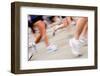 Marathon Runners (In Camera Motion Blur)-soupstock-Framed Photographic Print