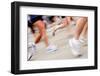 Marathon Runners (In Camera Motion Blur)-soupstock-Framed Photographic Print