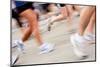 Marathon Runners (In Camera Motion Blur)-soupstock-Mounted Photographic Print