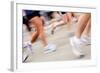 Marathon Runners (In Camera Motion Blur)-soupstock-Framed Photographic Print