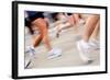 Marathon Runners (In Camera Motion Blur)-soupstock-Framed Photographic Print