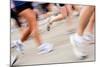 Marathon Runners (In Camera Motion Blur)-soupstock-Mounted Photographic Print