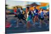 Marathon runners in Columbus Ohio on a sunny Sunday morning-null-Stretched Canvas