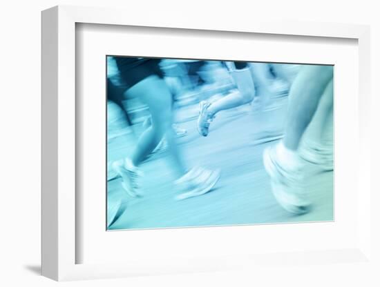 Marathon Runners (Motion Blur)-soupstock-Framed Photographic Print