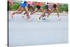 Marathon Running Race, People Feet on City Road-lzf-Stretched Canvas