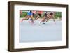 Marathon Running Race, People Feet on City Road-lzf-Framed Photographic Print