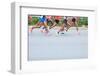 Marathon Running Race, People Feet on City Road-lzf-Framed Photographic Print