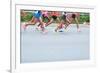 Marathon Running Race, People Feet on City Road-lzf-Framed Photographic Print