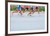 Marathon Running Race, People Feet on City Road-lzf-Framed Photographic Print