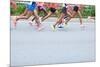 Marathon Running Race, People Feet on City Road-lzf-Mounted Photographic Print