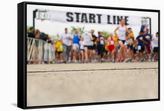 Marathon, Starting Line, Shallow Depth of Field-soupstock-Framed Stretched Canvas