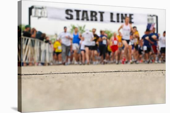 Marathon, Starting Line, Shallow Depth of Field-soupstock-Stretched Canvas