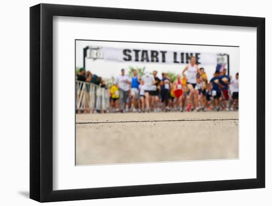 Marathon, Starting Line, Shallow Depth of Field-soupstock-Framed Photographic Print