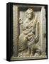 Marble Altar Depicting the Goddess Allat with a Lion-null-Framed Stretched Canvas