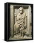 Marble Altar Depicting the Goddess Allat with a Lion-null-Framed Stretched Canvas